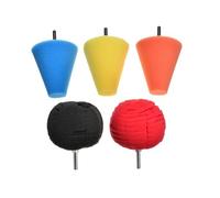 Kit di lucidatura per trapano | Cinque pezzi spugna lavabile e riutilizzabile | Tampone Lucidante | per la Cura e la Rifinitura di Cerchi, Mozzi Auto, Metallo, Alluminio e Acciaio Inossidabile