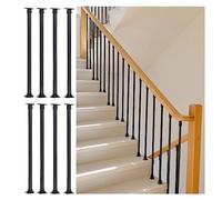 Kit di mandrini per ringhiere per scale moderni, 4/6/8 pezzi palo quadrato in metallo con connettore per corrimano ad angolo regolabile/4 confezioni/95 cm/95 cm (colore: confezione da 8, dimensioni: