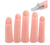 Kit di mani in silicone per : mano manichino flessibile con 5 dita finte magnetiche, 100 punte per unghie sostituibili e strumenti per manicure, ideale per l'allenamento artistico