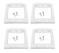 Kit di maniglie di ricambio in plastica bianca per refrigeratori Igloo 25-72QT con cerniere, viti in acciaio inossidabile, confezione da 4 compatibili con scatola isolata Ice Chest