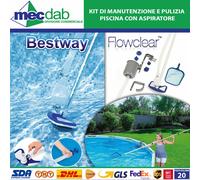 Kit di Manutenzione e Pulizia Piscina Con Aspiratore Bestway Flowclear 58237