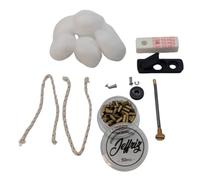 Kit di Manutenzione e Riparazione per Accendino Zippo - Cotone, Stopponi, Jeffriz Pietrine, Molla, Perni, Rotella di Accensione e Guarnizione Anti-Perdita - Accessori di Ricambio per Zippo (17 pz)