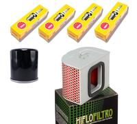 Kit di Manutenzione per Honda CBX 750 F RC17 Olio +Hiflo Aria + Candele NGK