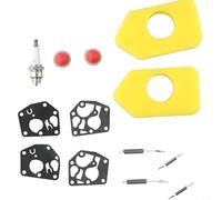 Kit di manutenzione per tosaerba con filtro dell'aria, primer, guarnizione a membrana a molla, compatibile con Briggs & Stratton Classic Sprint Quattro Series 300 375 450 500 550