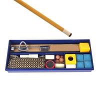 Kit di manutenzione stecca da biliardo - Set di riparazione per stecca da biliardo in ABS da 9,94 cm, set di strumenti di riparazione, cubi modellanti e gessetti per la cura della tavola da biliardo