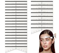 Kit di mappatura delle sopracciglia, mappatura del sovrano del sopracciglia leggera trasparente, strumento di misura della forma della fronte in plastica stabile e adatto alla pelle per il trucco.