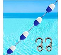 Kit di marcatori galleggianti per piscina, corda da 13 m con 2 ganci, ideale per estremità basse/profonde, competizioni e feste in piscina, corde galleggianti resistenti