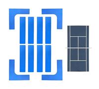 Kit di marcatori per campo da pickleball, kit di marcatura per linee di campo, marcatori per lanciare verso il basso, antiscivolo, portatile, per tennis, sport, vialetto, scuola, palestra, parco