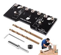 Kit di maschere per fori tascabili | Modello di foratura | Set di dime per tassello per lavorazione del legno | Localizzatore di perforazione guida per trapano con clip di posizionamento Guida di
