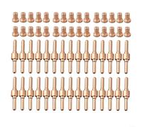 Kit di materiali di consumo for taglierina al plasma ad aria da 60 pezzi for elettrodi CUT50 50A e anelli a gas CT312, parti in rame, taglio massimo 12 mm
