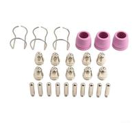 Kit di materiali di consumo per taglierina al plasma, 26 punte per torcia in metallo, ugelli, elettrodi, coppe, guide per cavi CUT55 per AG60 per SG55
