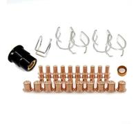 Kit di materiali di consumo per taglierina al plasma da 27 pezzi per Trafimet per A81, PR0109 elettrodo e PD0105 Set di ugelli con anello a spirale, parti di saldatura in rame per taglio alluminio