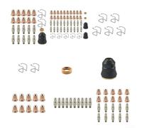 Kit di materiali di consumo per taglierina al plasma per Chicago Electric 95136 e Razorweld CUT 45, con elettrodi in rame, anelli a spirale PD-116-8 PR-110 parti di riferimento per torcia da taglio al