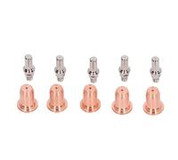 Kit di materiali di consumo per torcia di taglio a Set di ugelli for elettrodi in rame da 10 pezzi for cannello taglio al plasma PT-60 con apertura 1, mm