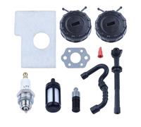 Kit di Messa a Punto for Filtro Olio, Tappo della Linea, Candela, Candela di accensione for Motosega MS170, MS180, 017, 018, MS 170, 180, Guarnizione del carburatore.