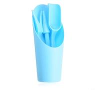 Kit di migrazione da giardino per trapianto di piante grasse, set di 4 attrezzi in plastica per piante con trapiantatore, paletta e pala, per invasatura in serra e vivaio (blu)