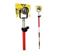 Kit di misurazione prisma AK18 per stazione totale con asta telescopica da 2,60 m - 0/-30 mm costante, libellula, borsa