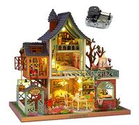 Kit di mobili in miniatura 3D per casa delle bambole, modello fai da te fatto a mano nella giungla per un regalo di compleanno o festività, stile pastorale, arte letteraria