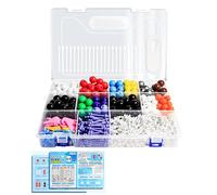 Kit di modelli di chimica organica con contenitore di stoccaggio Chimica Modelli molecolari Set per studenti e insegnanti Kit modello molecolare