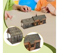 Kit di modelli di edifici in legno smontaggio 1:72 per tavolo da sabbia,