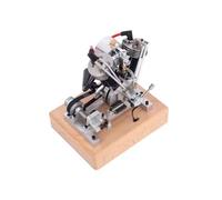 Kit di modelli di motore a vapore retrò, motore a benzina V-Twin in miniatura a 4 tempi con avviamento a pedale per esposizione di esperimenti di scienze fisiche