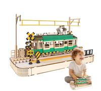 Kit Di Modelli Di Tram In Legno - Set Di Montaggio Di Guide Urbane 3D