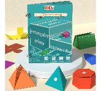 Kit di modelli geometrici pieghevoli 3D - Manipolativo matematico per l'apprendimento di forme geometriche - Modelli di geometria 3D espandibili e smontabili - Esplorazione pratica dei misteri della g