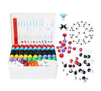 Kit di modelli molecolari da 444 pezzi, guida didattica per la costruzione dell'atomo, struttura inorganica