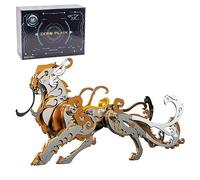 Kit di modellini 3D in metallo con tigre, 88 pezzi, montaggio fai da te, stile steampunk, meccanico, antica bestia cinese, tigre Lu'wu, decorazioni creative per scrivania per ufficio e casa