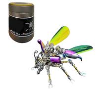 Kit di modellini di insetti in metallo 3D, 180 pezzi, montaggio fai da te, vespe meccaniche, con luce LED, decorazioni creative per ufficio e casa