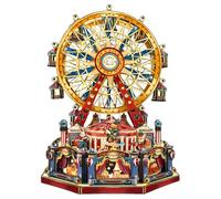 Kit di modellini di ruota panoramica musicale fai da te - Ruota del cielo a tema circo puzzle 3D per adulti