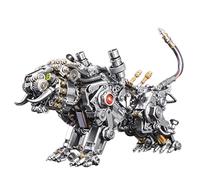 Kit di modellini in metallo cromato lucido con tigre del Bengala, scultura fai da te con luci a LED, kit di costruzione meccanica 3D di animali per collezionisti d'arte, decorazioni e regali (700+