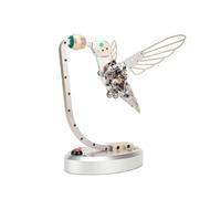 Kit di modellini meccanici in metallo 3D a forma di colibrì, modello dinamico di uccelli bionici con meccanismo di trasmissione, montaggio fai da te, decorazione artistica regalo