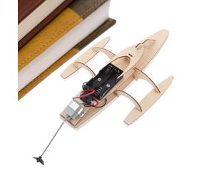 Kit di modellino Fai da Te Elettrico - Puzzle da assemblare in Legno, Artigianato Creativo educativo, Simulazione Meccanica di Un Progetto Giocattolo navale, di apprendimento Fatta a Mano
