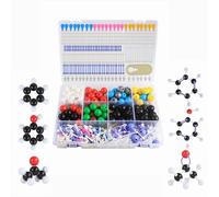 Kit di modellismo chimico molecolare per studenti e insegnanti, 472 parti, 200 atomi, 248 tasti di collegamento, 24 nuvole elettriche, 1 strumento con chiave aperta