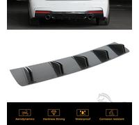 Kit di modifica Spoiler universale a 5 alette paraurti posteriore per auto labbro ABS posteriore Shark Chassis Fin Style diffusore per paraurti curvo black
