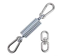 Kit di molle a dondolo in acciaio inossidabile, hardware per sospensione della sedia sospesa, molla tampone antiruggine 304 con gancio girevole e moschettoni per esterni, giardino, patio, yoga