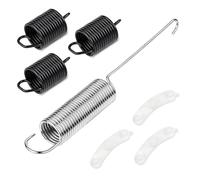 Kit di molle di sospensione per lavatrice, 3 molle di sospensione WP63907 e contrappeso contrappeso W10250667 e 3 cuscinetti per usura vasca 285744, set di riparazione adatto per rondelle Whirlpool