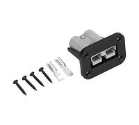 Kit di montaggio a incasso con connettore di ricarica per batteria in ABS nero 50 A con doppie porte USB per carrello elevatore per camion, roulotte