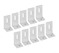 Kit di montaggio a L per pannello solare in alluminio a 90 gradi per camper, barca, tetto fuori griglia o installazione piatta, adatto a pannelli da 10 W-100 W, compatibile con compositi (10 pezzi)