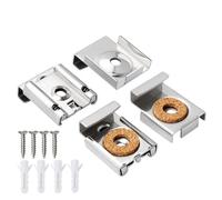 Kit di montaggio a parete in vetro senza cornice, 8 pezzi, clip per specchio caricate a molla, clip per specchio con viti e perni, possono essere utilizzate per il fissaggio e la decorazione dello