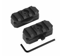 Kit di Montaggio Adattatore Per Guide Laterali per Casco Fast da 2 Pezzi Adattatore Regolabile ARC con Rotazione a 360 Gradi Accessori per Guide Tattiche per Casco Fast da 19 Mm(Black)