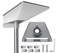 Kit di montaggio adattatore per tubi per pali da 1-2 pollici, piastra di base per staffa per tetto in fibra di vetro PC per albero dell'antenna, hardware di montaggio resistente alle intemperie