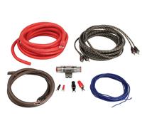 KIT IMPIANTO AUTO AMPLIFICATORE SUBWOOFER CAVI AUDIO RCA 20MM PORTAFUSIBILE 80A