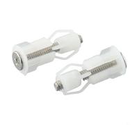 Kit di montaggio cerniera per sedile WC con viti e copridadi per padella WC Top Fix, in acciaio inossidabile e plastica hardware per la sostituzione del sedile, include 2 viti e 2 coperture
