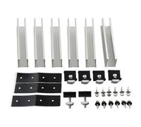 Kit di montaggio completo per moduli solari fotovoltaici, include tutto il necessario per installazioni sicure sul tetto piatto (set da 2 (per 35 mm)