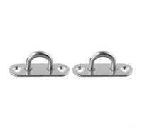 Kit di montaggio con gancio da soffitto in acciaio inox, 2 pezzi, staffa di sospensione per lampadario a ventola, corda parasole, cintura sportiva, cuscinetto di carico argento, 0-100 kg