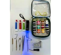 Kit di Montaggio di Mosche superiore, resina UV da 30 ml, torcia UV, Floss, whip