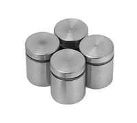 Kit di montaggio di stallo in vetro 25 mm a 40 mm di lunghezza di lunghezza, bulloni fissati in acciaio inossibile con gomma tampone per tabellini di pubblicità in vetro Specchi