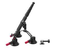 Kit di montaggio for auto a 3 ventose con asta di prolunga/braccio magico for selfie stick con adattatore, compatibile for GoPro,Vlogging Suction Mount